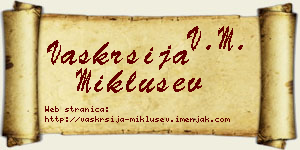Vaskrsija Miklušev vizit kartica